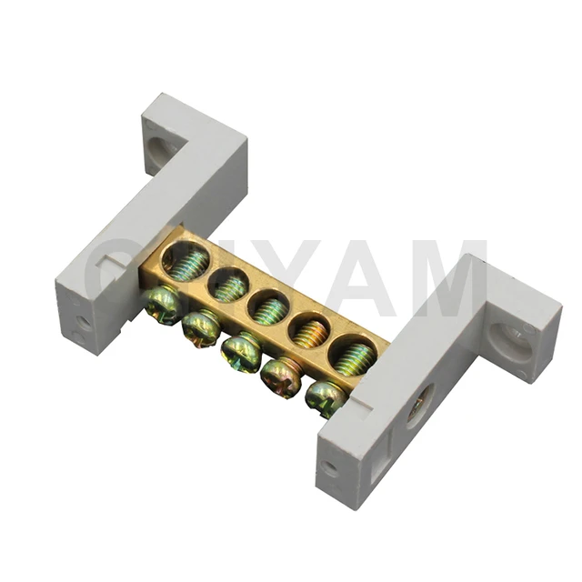 Terminálblokk Csatlakozás 5 7 10 Lyukak Földi Rézrúd Elosztó Doboz