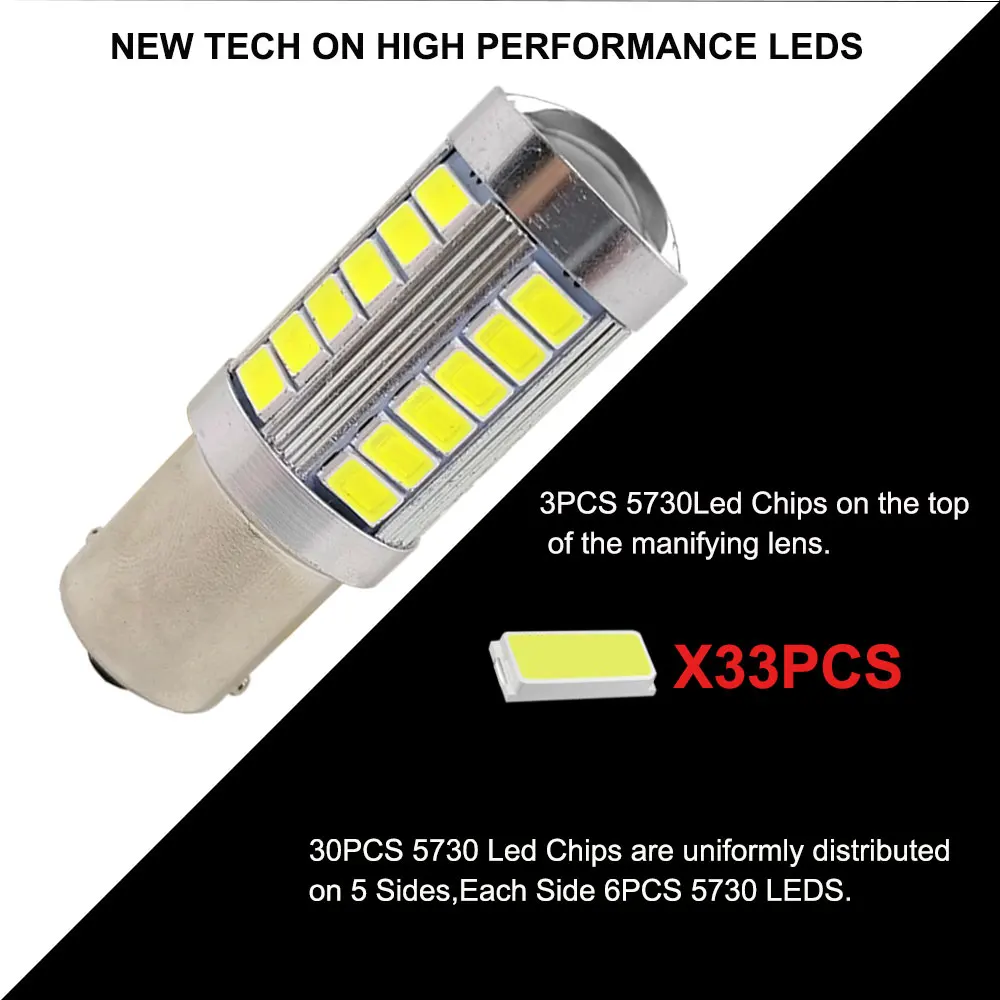 2x1156 BA15S P21W автомобильная светодиодная сигнальная лампа BAY15D P21/5W светодиодный T20 7443