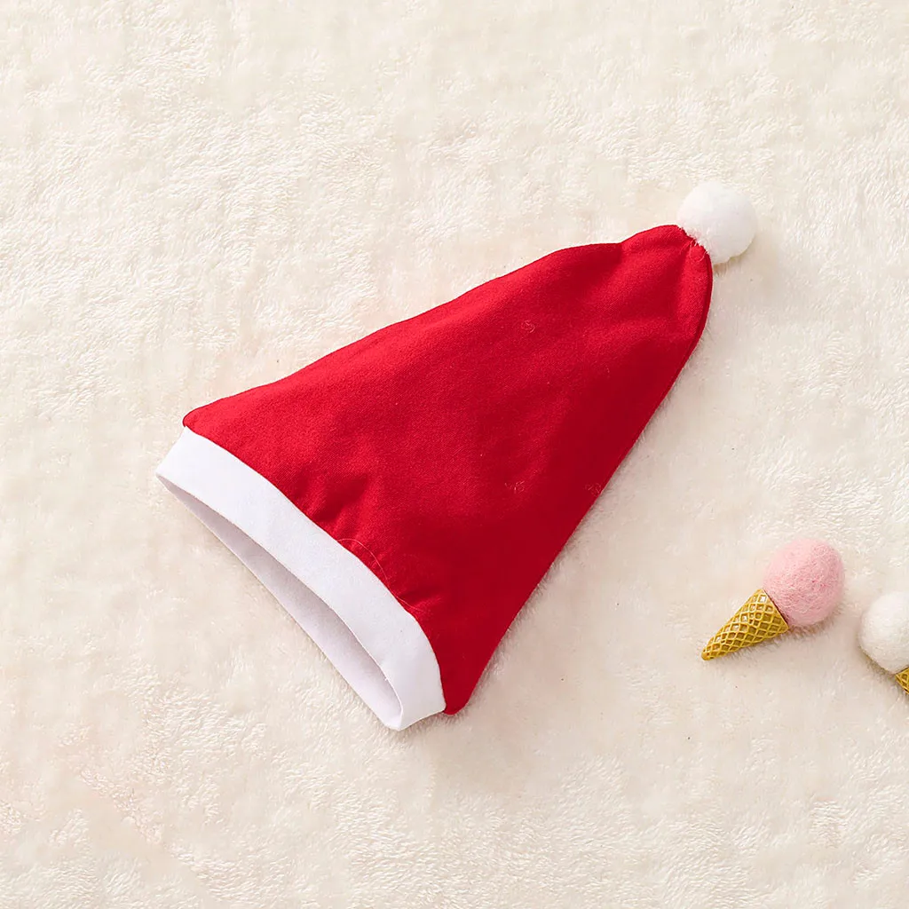 Рождественские пижамные комплекты для маленьких мальчиков и девочек с изображением оленя и Санта-Клауса топы с длинными рукавами для маленьких детей, штаны, шляпа, осенняя одежда для сна
