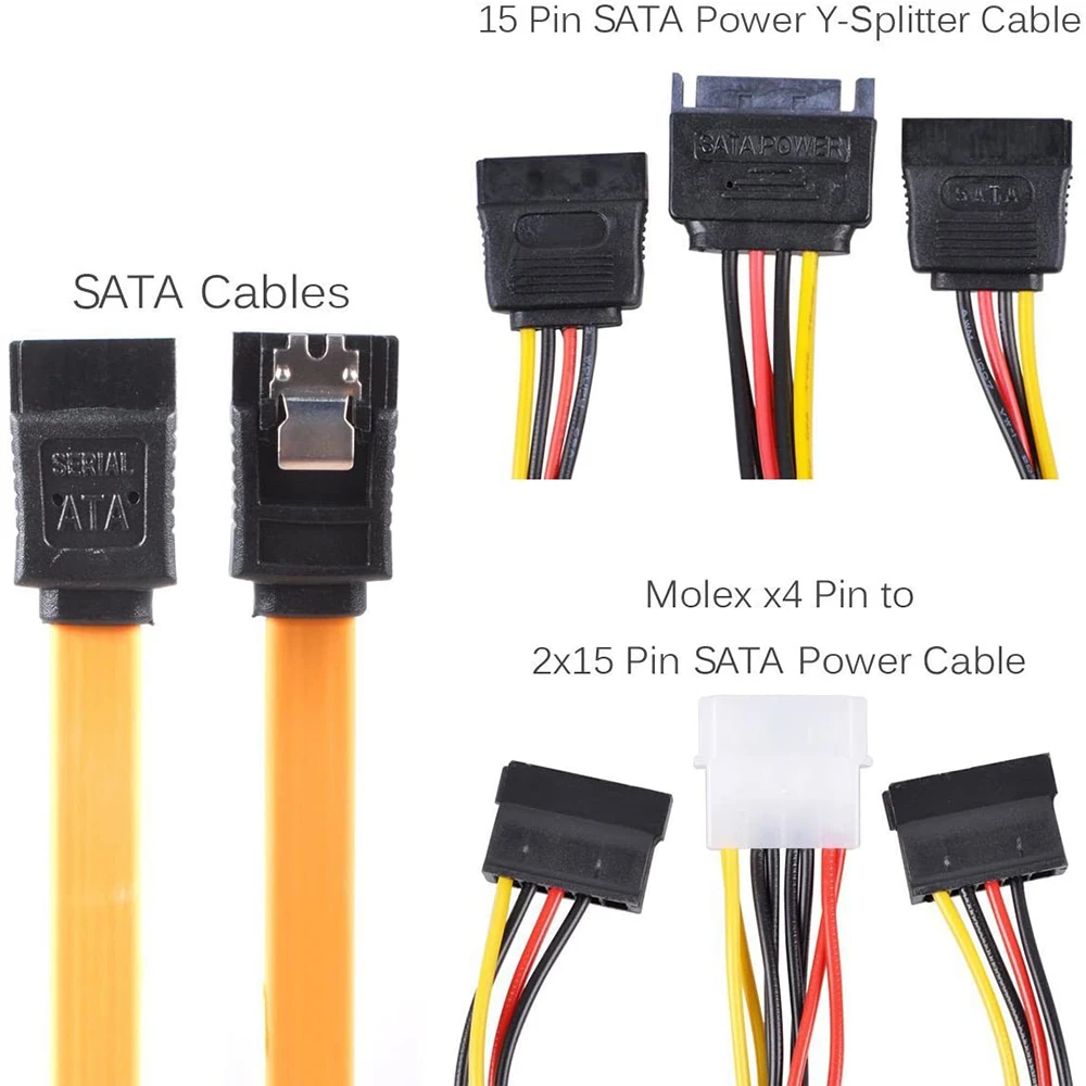 SSD 장착 브래킷 어댑터 2.53.5인치 SSD 장착 키트(SATA 케이블 및 SATA 전원 케이블 포함)