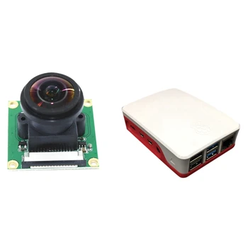 

5Mp Camera Module with 175 Degree Wide Angle Fisheyes Lens with New for Raspberry Pi 4 Official ABS Case