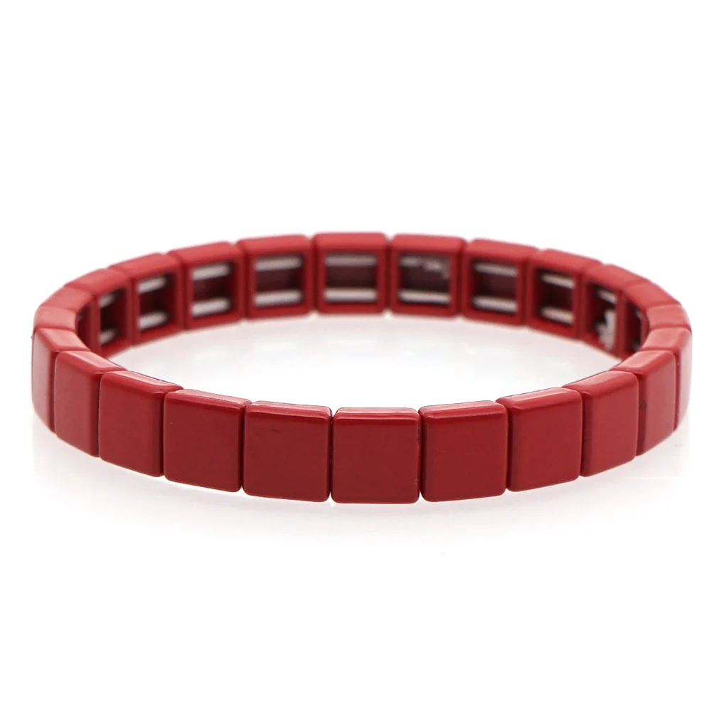 Shinus трендовые браслеты, браслет для женщин, Pulseira Mujer, эмаль, плитка, бисер, ювелирное изделие, бренд, настраиваемый, дружба, Bileklik - Окраска металла: RO-B190163B