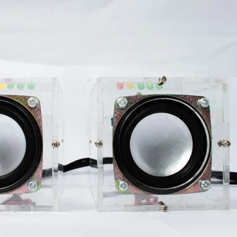 Diy Speaker Kit Sets with Case 3Wx2 Amplifier Speaker Electronic DIY Training Welding Assembly Parts