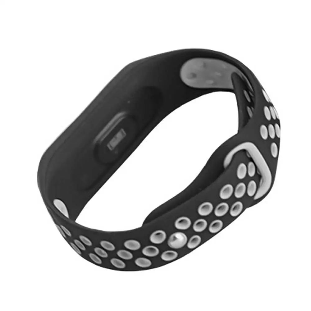

For Mi Band 4 3 fitness tracker Replacement Strap Double Color Silicone watchband Wrist Bracelet Strap for Xiaomi mi band 4