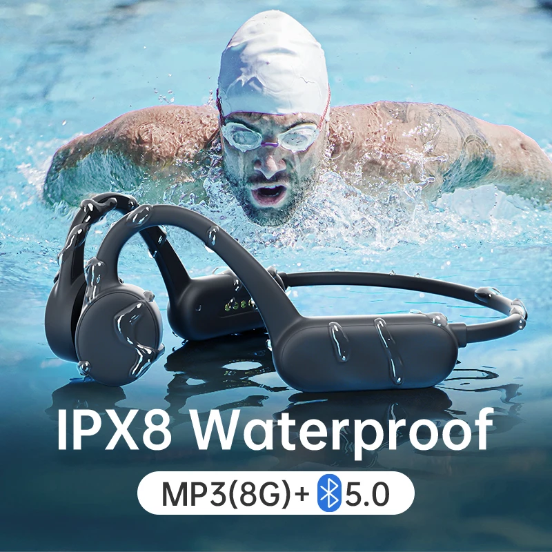 For Xiaomi Sony Wireless Earphone Bone Conduction Bluetooth Swimming IPX8 Waterproof Headphone