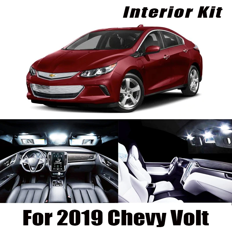 Комплект светодиодного освещения для салона 9x Canbus без ошибок посылка 2019 Chevy Volt