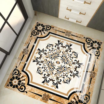 

New European-style parquet floor stickers porch tile stickers waterproof non-slip PVC floor extra large stickers marble stickers
