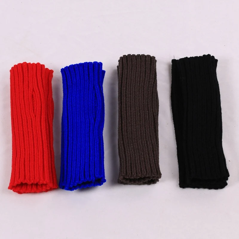 1 пара, однотонные короткие перчатки без пальцев, шерстяные вязаные перчатки на запястье, зимние теплые перчатки, варежки для женщин и мужчин