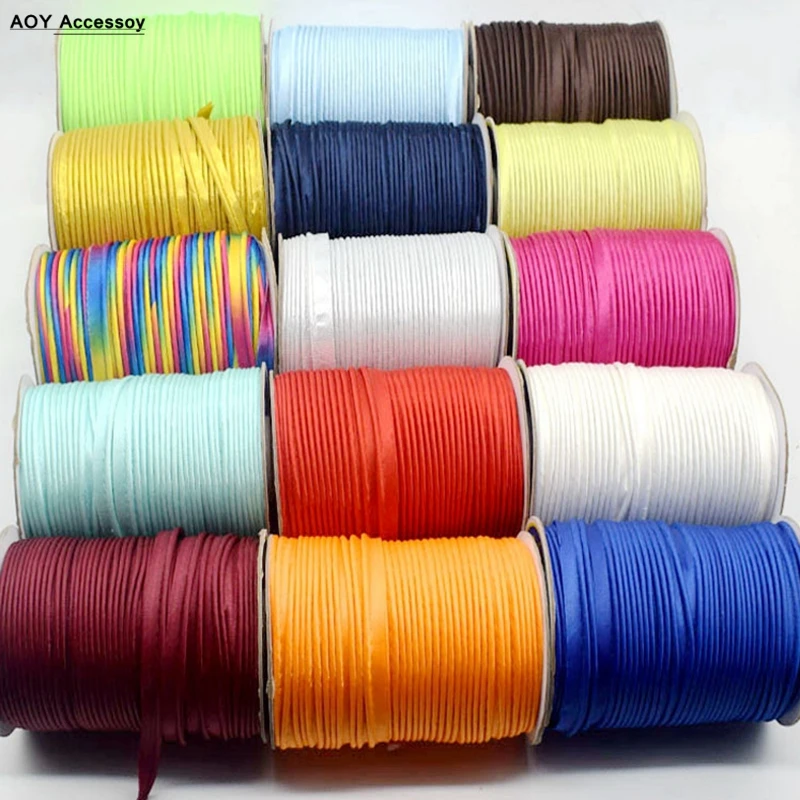 Colorful 10mm Polyester Bias Tape with Cord Piping Binding Belt For Hemming Process Craft DIY Handmade Accessories Sewing Tape