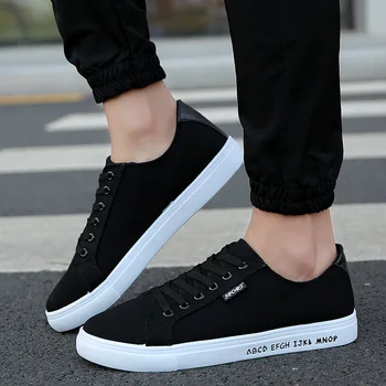 

Canvas Sneakers White Shoes Men Flat Comfortable Casual Vulcanized Shoes Male Sport Shoes Man Sneakers chaussure homme