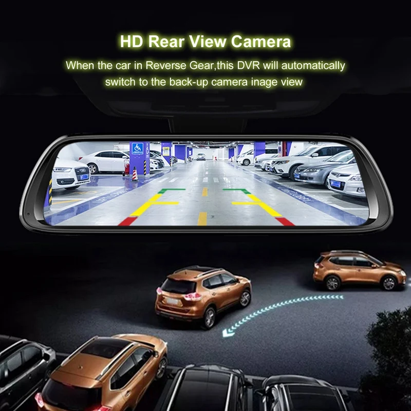 Android 8.1 Auto DVR GPS Navigator Kamera 10 Zoll FHD 1080P Stream Media Rückspiegel 4G GPS Spiegel