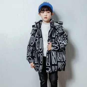 

Baby boy girl clothes brand coat thicker warm duck down jackets for girls modis kids winter outerwear for boys Print parka Y2437