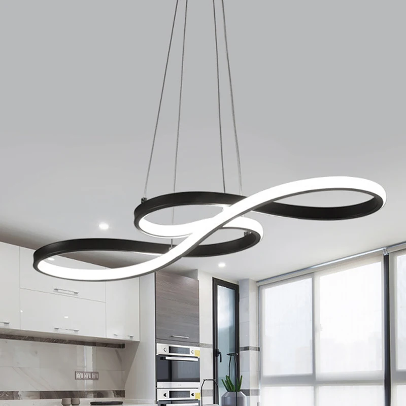 

Pendant Lights LED Nordic kitchen Decor Hanging Lamp Simple Musical Note Curved Light For Living Room Home Loft Lighting Fixture