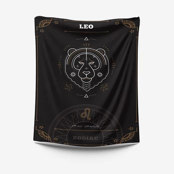 

psychedelic tapestry tapete tarot dorm decor leo tapestry wall carpet new arrival constellation blanket