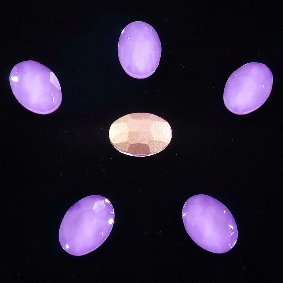 Стеклянный кристалл 10*14 13*18 мм желе конфеты AB и радужные цвета овальной формы клей на горный хрусталь бисер аппликация рукоделие diy отделка - Цвет: A15 Purple