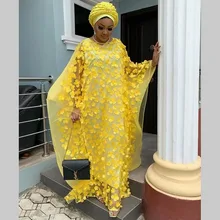 Без шарфа супер размер Новое Африканское женское Дашики модное Свободное длинное платье с вышивкой Африканское платье для женщин африканская одежда