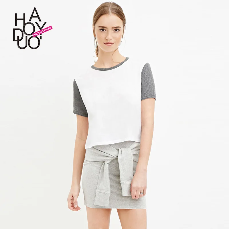 

Haoduoyi2020 Spring And Summer New Style Europe And America Fashion Simple Fake Sleeve of Wallet Hip Short Skirt Slim Fit Skirt