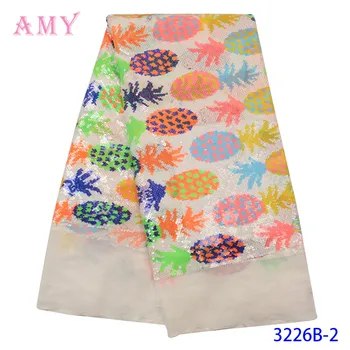 

Weeding Sequins Tulle Lace African Lace Fabric High Quality Nigerian French Party Lace FabricFor Tulle Lace Fabric AMY3226B