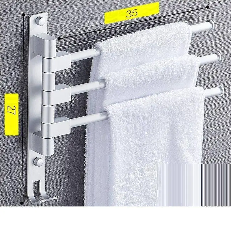 Number 3 Душ Badkamer Bagno Estanteria Lazienka Salle De Bain аксессуары вращающийся баньейро вешалка для полотенец настенная полка для ванной комнаты - Цвет: Number 3