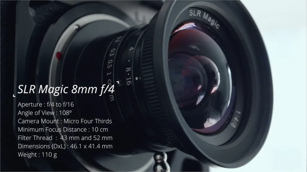 Slr Magic 8mm F/4.0 Fixed Prime Lens Manual Focus Ultra Wide Angle 