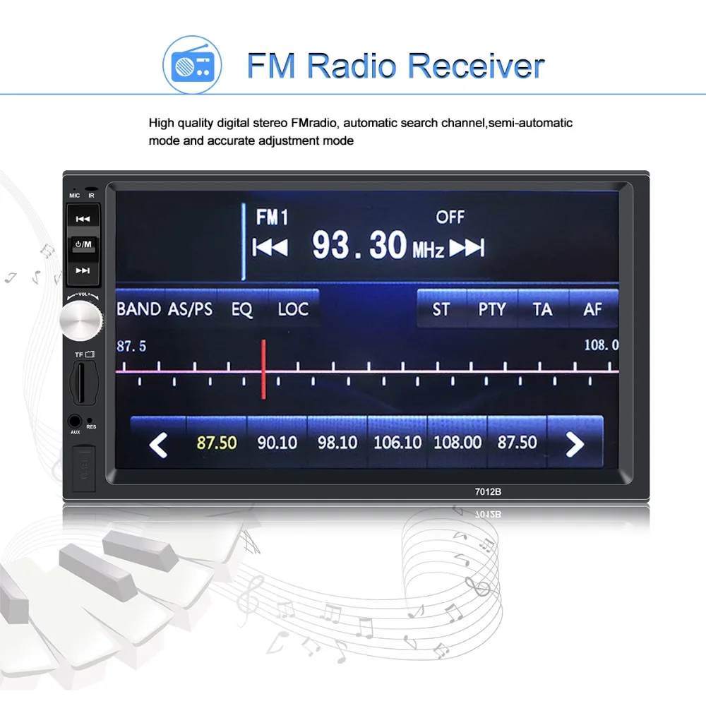 2din Автомагнитола coche recorder 2din " HD сенсорный экран Bluetooth MP5 плеер Авто аудио стерео TF USB FM Авторадио 7012B Автомагнитола