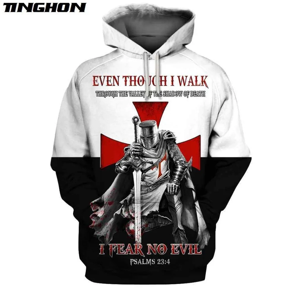 XS-7XL новые модные толстовки с капюшоном Рыцари темплар 3D печать толстовка унисекс