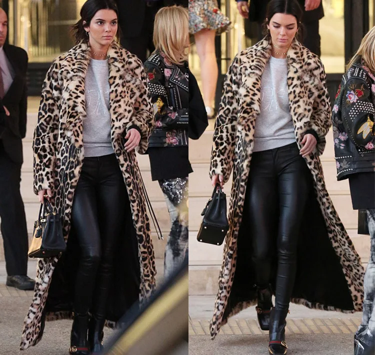 

Winter Leopard-print Furry and Furry Thickened Retro Loose Furry Coat