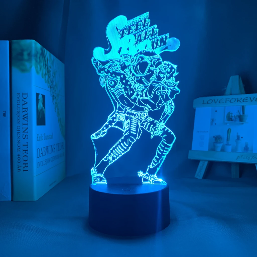 3d Lamp Anime JoJo Bizarre Adventure for Bedroom Decor Light Birthday Gift Manga Jojo Figure Led Night Light Jotaro Kujo