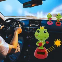 Автомобильные аксессуары интерьерная Солнечная качающаяся голова кукла качающаяся лягушка украшение автомобиля мультяшная Автомобильная кукла автомобиль Интерьер детские игрушки подарок