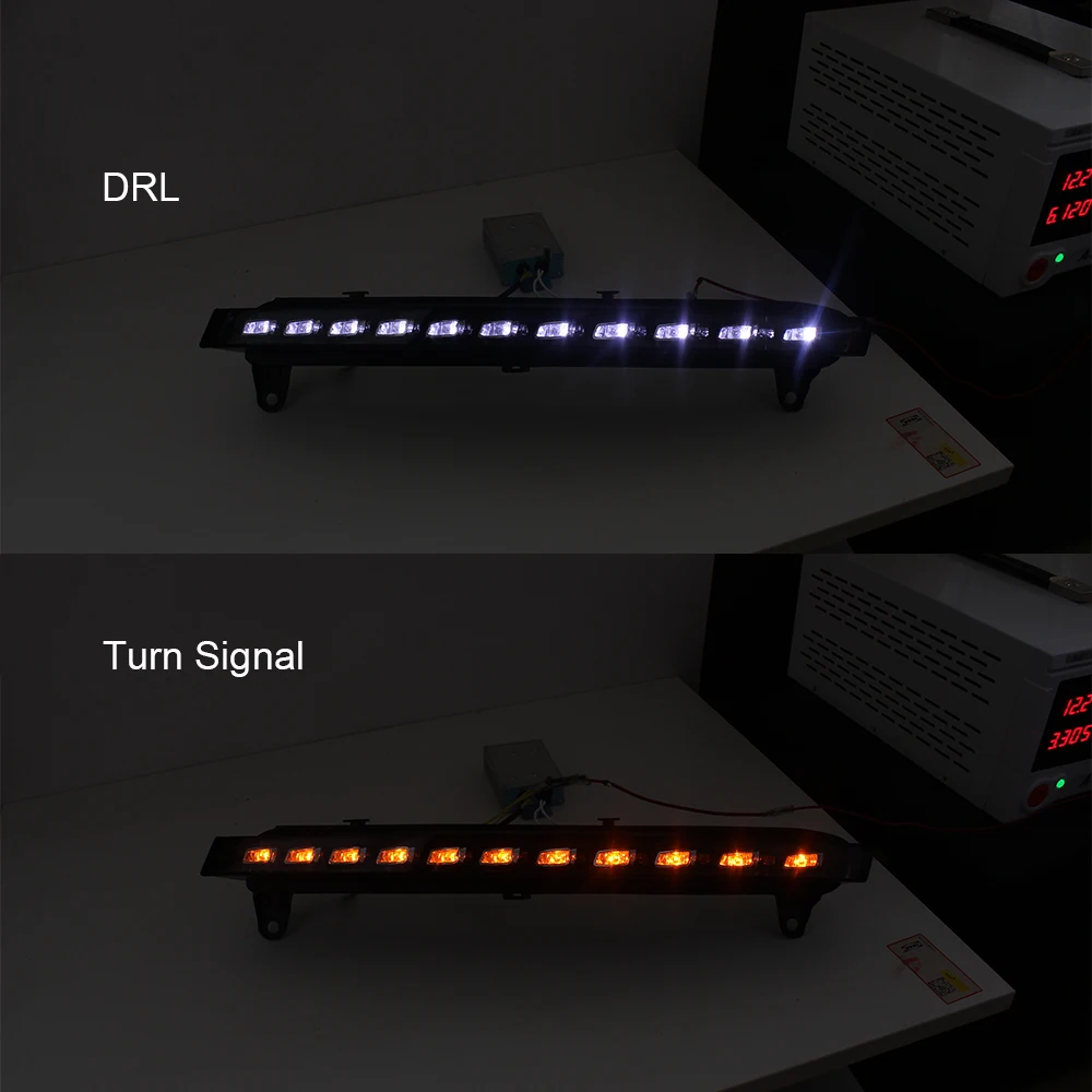 1 пара светодиодных дневных ходовых огней для Audi Q7 2006-2009 Drl ультра яркие белые поворотные желтые сигнальные лампы