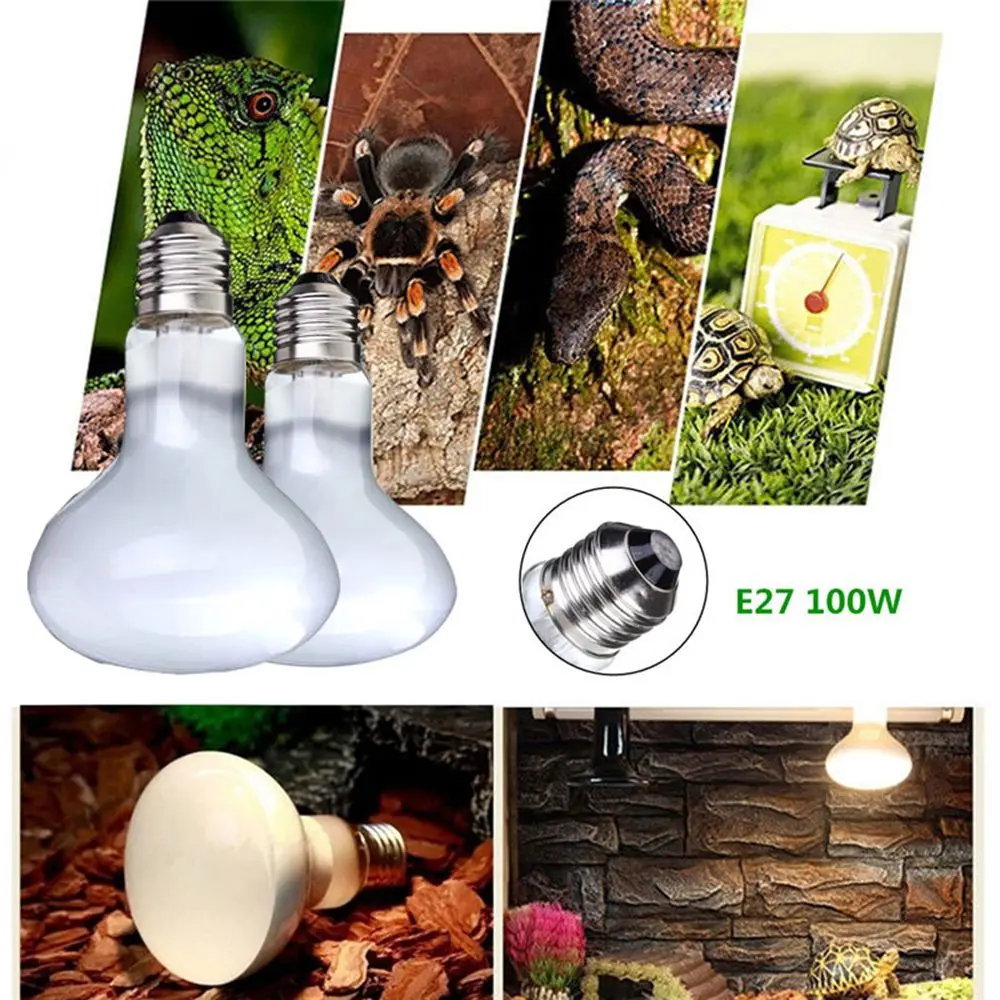 E27 220V 25/50/75/100W Рептилия; ящерица черепаха теплый свет тепло лампа обогреватель ультрафиолетовых лучей спектров/UVA галогенная лампа Температура контроллер