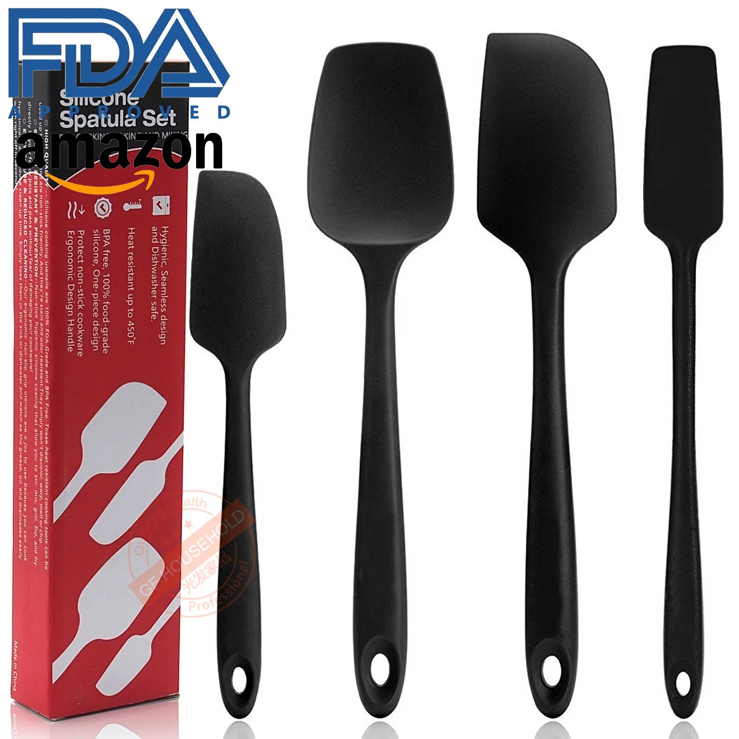  Continuous System One Silica Gel Scraper Four Paper Set Jam Spatula Cream Spatula Mini- Slender Han