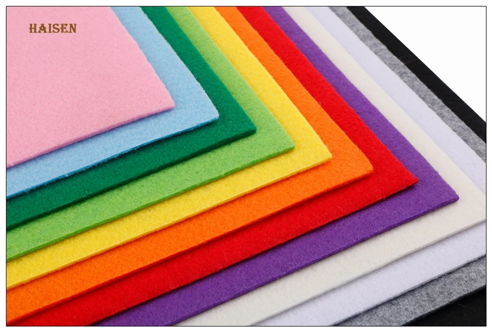 Description Picture 3 of item3mm Thick Felt 12pcs/Lot Non Woven Fabric Polyester Cloth For Sewing Quilting DIY Home Decoration Pattern Crafts Material30*30cm