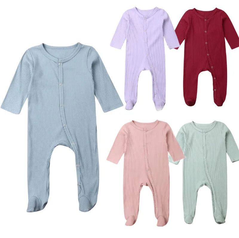0-6 месяцев; комбинезон для новорожденных; комбинезон с длинными рукавами; однотонная хлопковая мягкая одежда для маленьких мальчиков и девочек