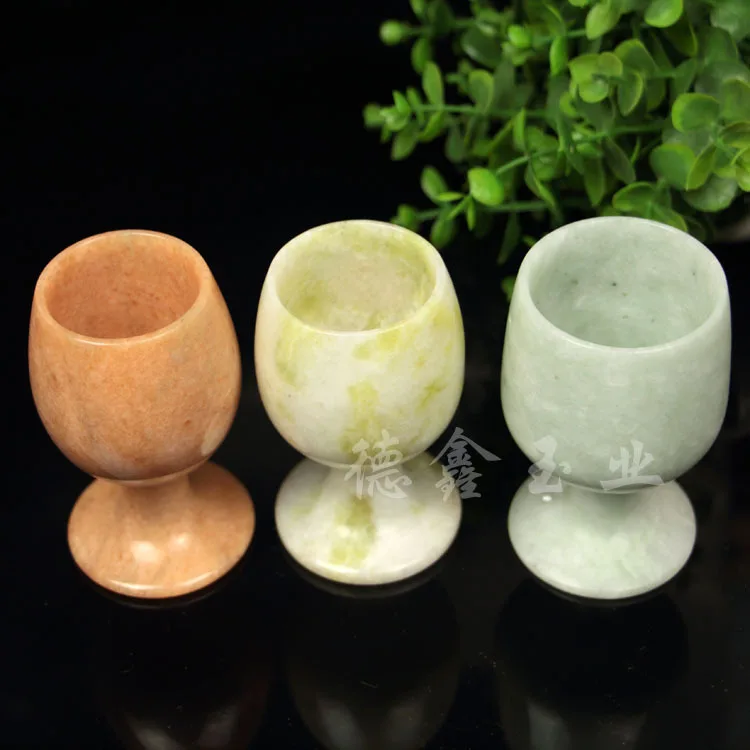1 шт. натуральный белый желтый зеленый нефритовый бокал для вина модная чашка в
