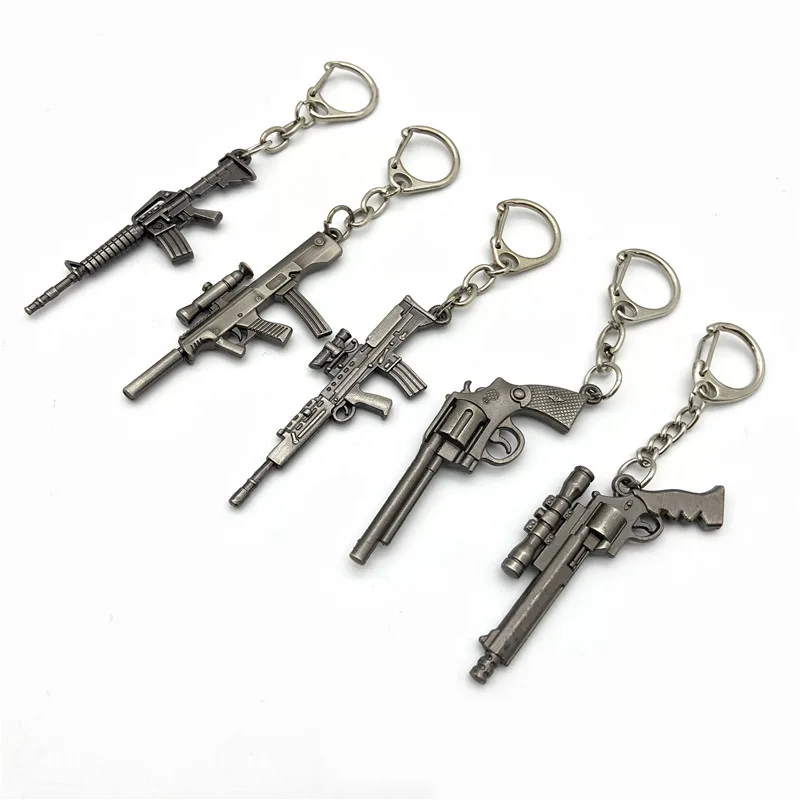 6 см игровой пистолет оружие брелок AK47 кулон металлические поделки подарки для