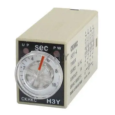 

H3Y-4 AC 220V 4PDT 0-10 Sec 10S 14 Pins Plug in Power on Time Delay Relay