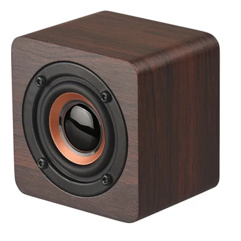 

FFYY-Casaland C-Q1 Mini Portable Wooden Wireless Bluetooth Speaker Strong Bass Sound