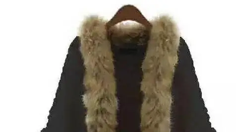 Осенне-зимний женский вязаный кардиган больших размеров с меховым воротником, женский длинный винтажный свитер с рукавами «летучая мышь» и открытой строчкой