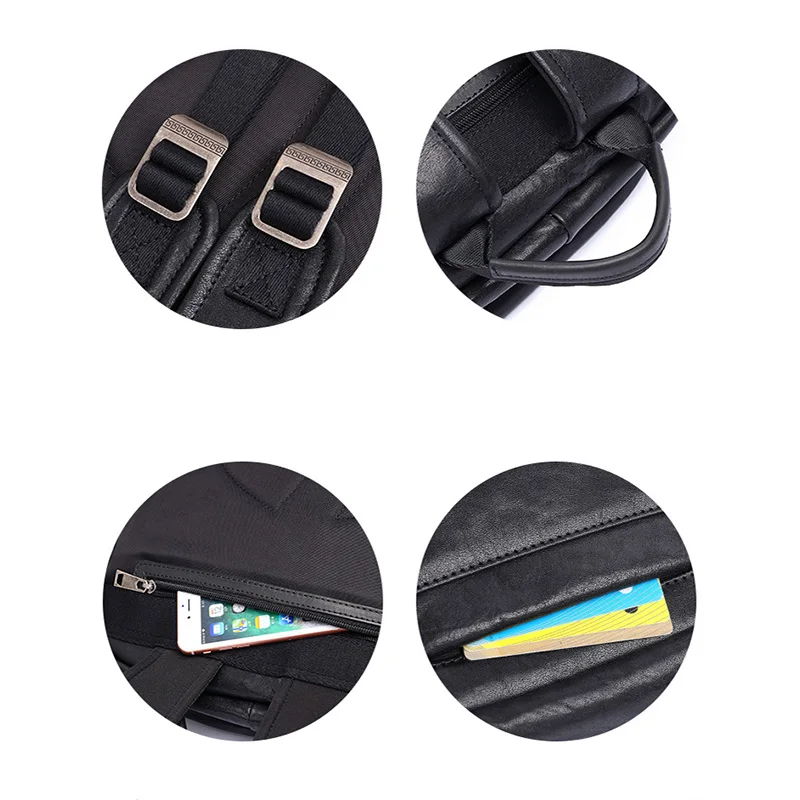 Aetoo masculino mochila de couro, moda computador