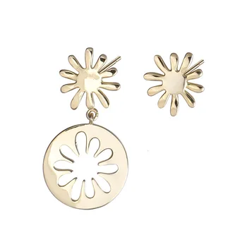 

Korean Flower Earrings 925 Sterling Silver Drop Earring Gold Bohemian Summer Dangle Earrings For Women Pendientes Fine Jewelry