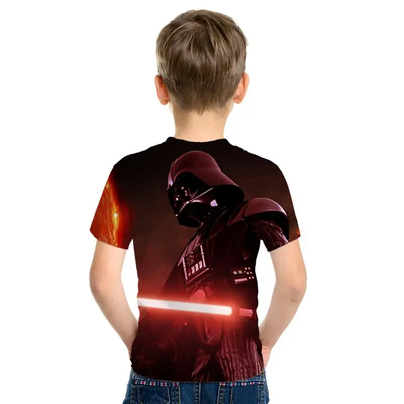 Звездные войны 3D imprimir bien de los hombres/las nias Топы Camiseta de manga corta Caballero Jedi imprimir nios camiseta de moda