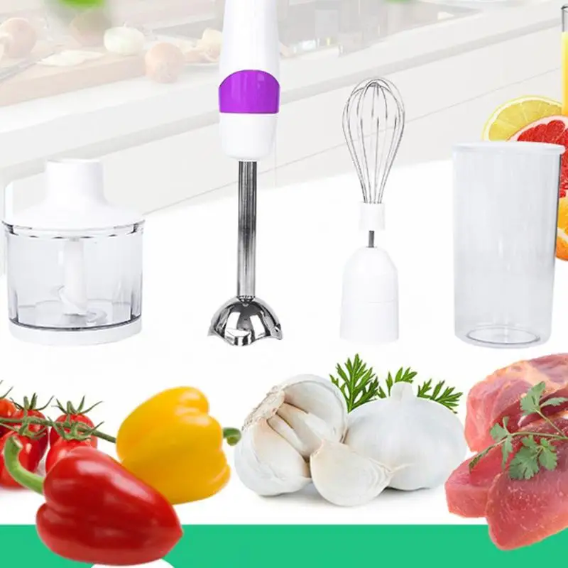 Ручной блендер 4 в 1 портативный кухонный инструмент кухонный комбайн измельчитель прессованные фрукты измельченные овощи Wugu