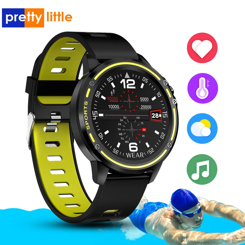 Kaufen L8 Smart Uhr Männer IP68 Wasserdicht Reloj Hombre Modus SmartWatch Mit EKG PPG Blutdruck Herz Rate sport fitness uhren