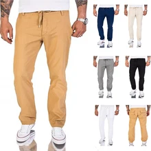 Осень зима новые мужские повседневные штаны Мужские штаны большие карманы джоггеры однотонные брюки модные повседневные штаны