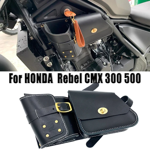 Handcrafted Vegetal Leather Black Motorcycle Right Side Saddle Bag