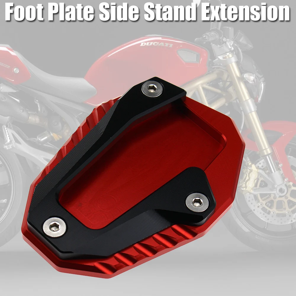 Мото ЧПУ стопы боковая стойка наращивание накладка пластина для подножки увеличить для поездок на мотоцикле Ducati Monster 696 795 796 821 Hypermotard 821 939 Supersport