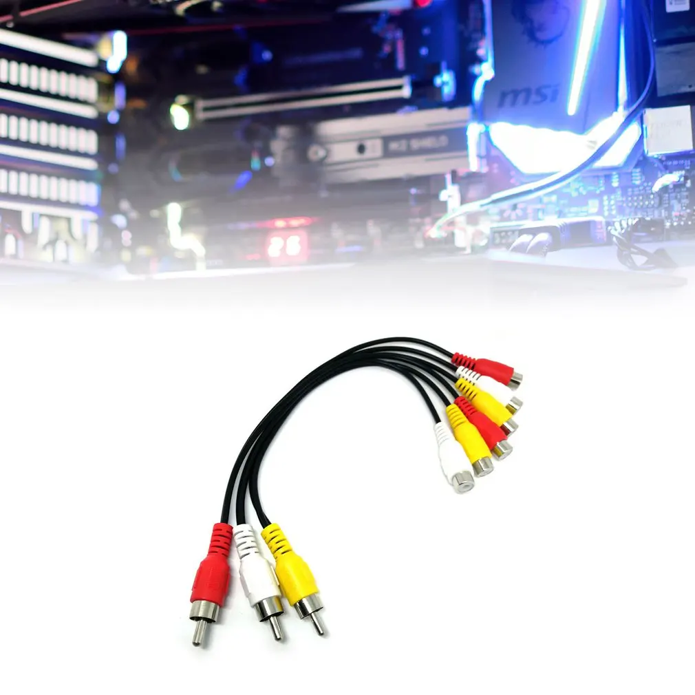 3RCA штекер 6RCA NC XQIN сплиттер Аудио ТВ DVD видео кабель адаптера AV| |