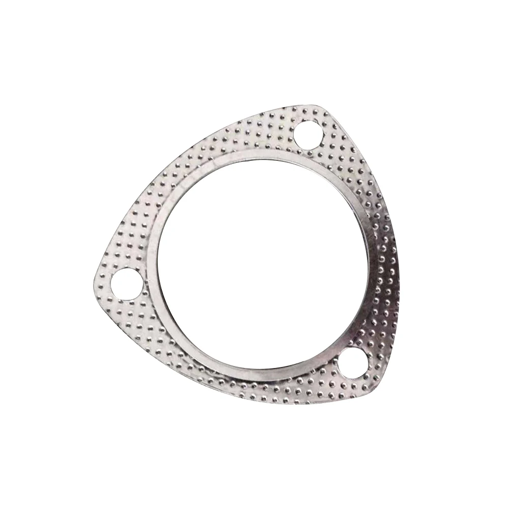 4pcs Universal Stainless Steel Triangle Exhaust Pipe Flange Gasket Down Pipe Gasket 2'' 2.5'' 3'' exhaust gasket