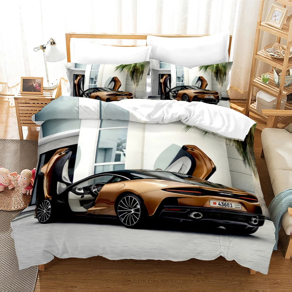 Роскошный набор постельного белья Supercar 3D, пододеяльник, наволочка, постельное белье, набор постельного белья для гоночного автомобиля, постельное белье - Цвет: 4